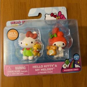 Hello Kitty & My Melody Figure Set‎ - Pink, Red, White
